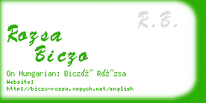 rozsa biczo business card